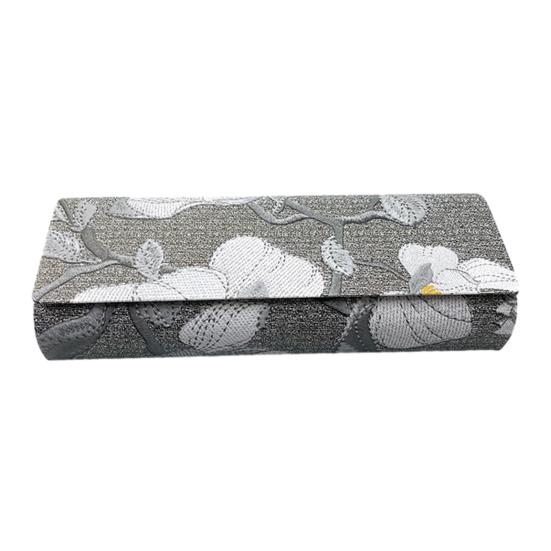 Daily Eyeglass Storage Organizer Magnetic Glasses Case, with Closure, Embroidered Hard Shell Portable Reading Box for Sunglasses And Myopia Spectacle