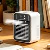 USB Desktop Fan Water Tank Mini Air Cooler Portable Personal Cooling Device 3000mAh Lithium Battery Low Voltage Operation Fan