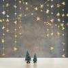 Glitter Gold Four-Angle Star Paper Garland Banner Décor 40 Feet Gold Twinkle Star Hanging Bunting Banner Backdrop for Wedding Baby Shower Birthday