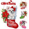 Special Shaped Christmas Puppy Diamond Painting Hanging Ornaments Kit Acrylic Diamond Painting Hanging Decorations for Beginner