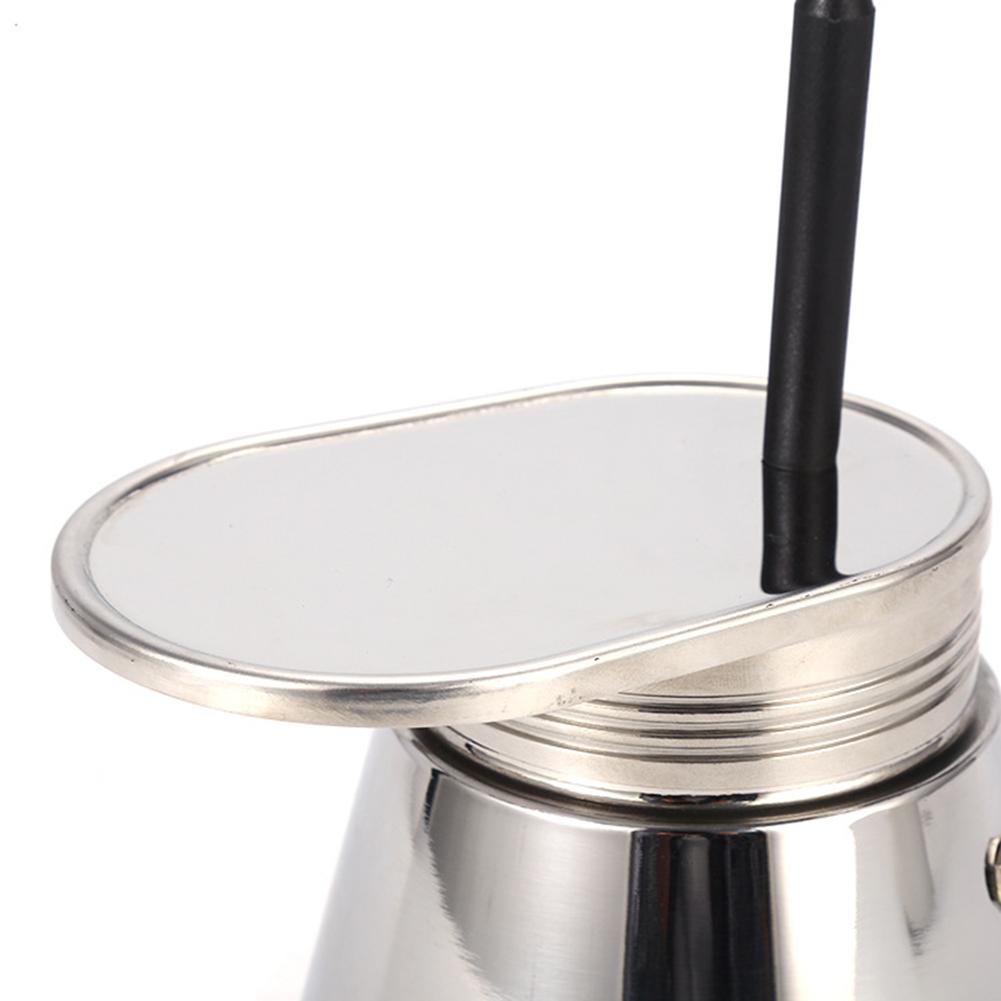 Single/Double Tube 304 Stainless Steel Coffee Pot Espresso Mini Hand Pour Coffee Appliance Pot Espresso Maker Gift for Man Women