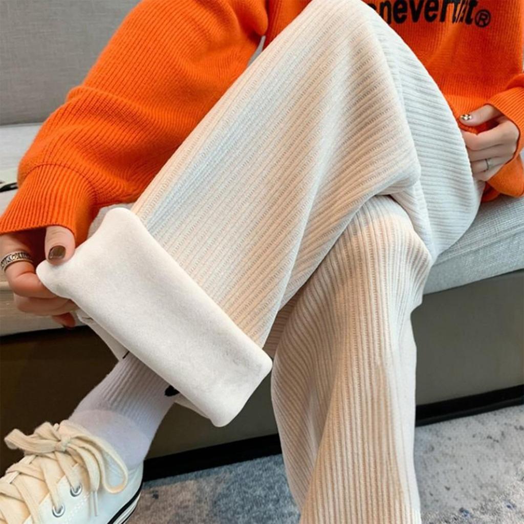 Women's Fashionable Casual Loose Fleece Lined Long Pants