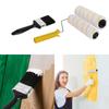 Paint Roller Set with Extension Pole, Tray, and Brush - Yellow/White