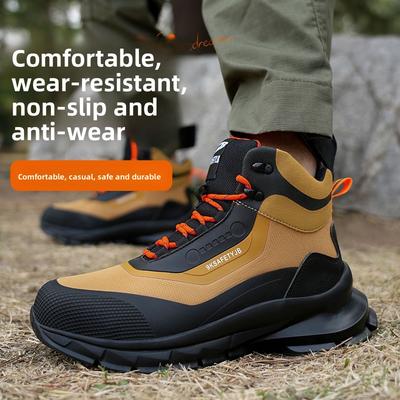 Anti Splash Water Safety Shoes Men Wear Resistant Work Boots Steel Toe Shoes Puncture-Proof Protective Shoes Security Sneakers