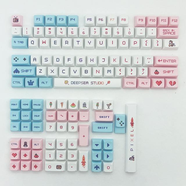 

137 клавиш XDA Profile PBT Персонализированные колпачки для клавиш Cherry MX Keycap Игровая механическая клавиатура DIY Пользовательские колпачки для клавиш PBT Dye Sub