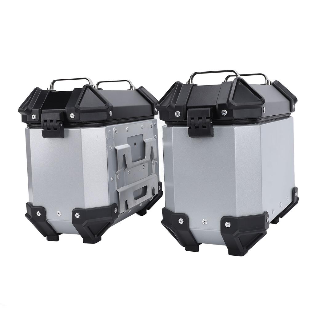 18L Πλαϊνή Βαλίτσα Μοτοσυκλέτας Κράμα Αλουμινίου Σκληρή Πλαϊνή Βαλίτσα Μοτοσυκλέτας με Κλειδαριά και Χειρολαβή για Κράνος Αποσκευές