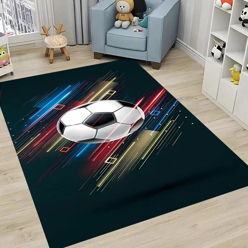 Tappeto a tema sport di palla Tappetino da pavimento da calcio cartone animato per decorazione camera da letto bambini Tappeti grandi aree da calcio Tappeto per ingresso soggiorno casa