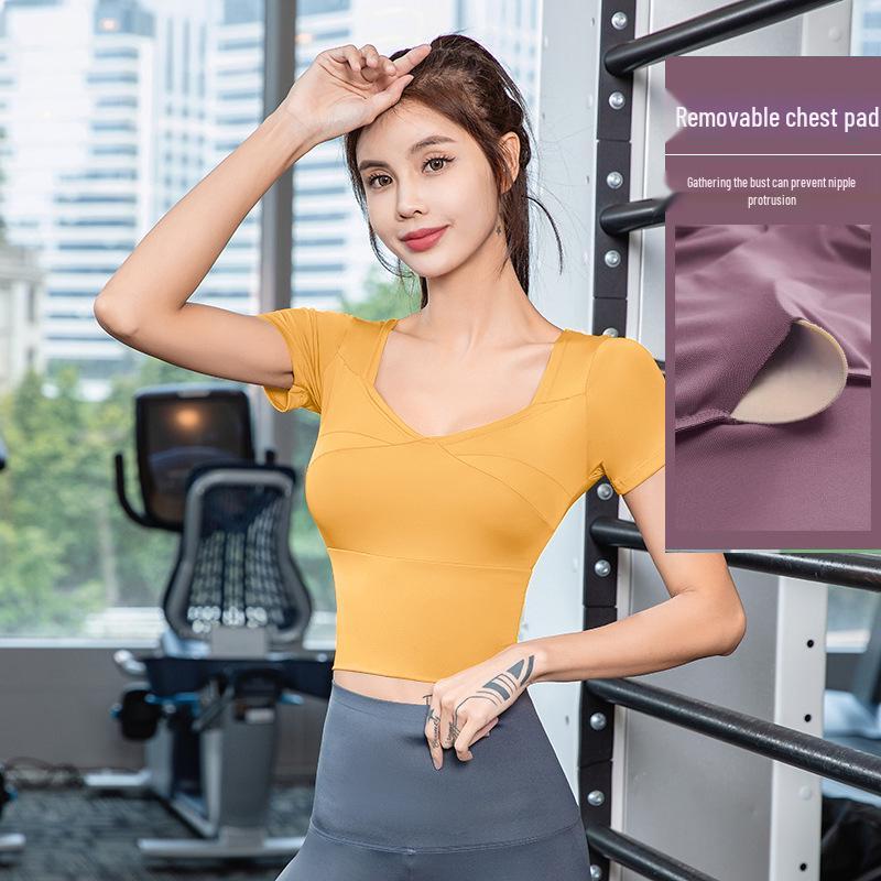 2025 Spring Women's Slimming Short Sleeve Yoga & Fitness Top