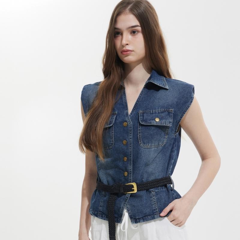 Ggpx Weaving Belt Set Denim Vest Gq4vt005f