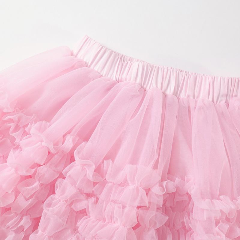Mädchen Mesh TUTU Rock 2025 Sommer neu Kinder süße Prinzessin flauschiger Kuchenrock