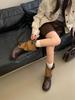 Niche design temperament versatile splicing contrasting colors inner height increase short boots children's new autumn and winter models