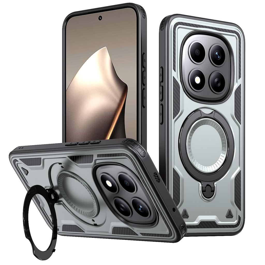 Armor Shockproof Case For Xiaomi Poco M8 Pro Redmi Note 15Pro 4G Plus 5G 360° Rotating Magnetic Stand TPU Plastic Phone Cover