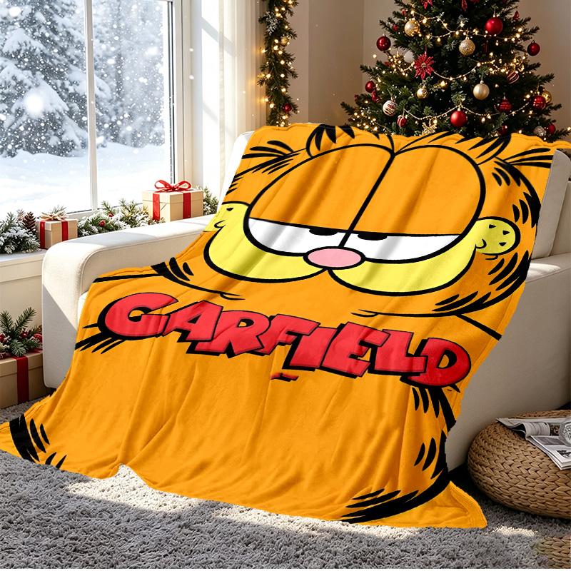 Garfield Pattern Blanket for Home Decoration, Bed, Sofa, Car Travel, Camping, Suitable for All Seasons, Birthday Christmas Gift