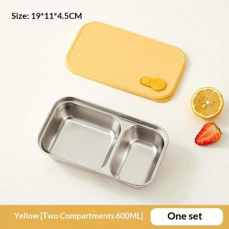 Reusable Stainless Steel Lunch Box with Leak Proof Lid Sealed Bento Box for Fruit Salad Work Office