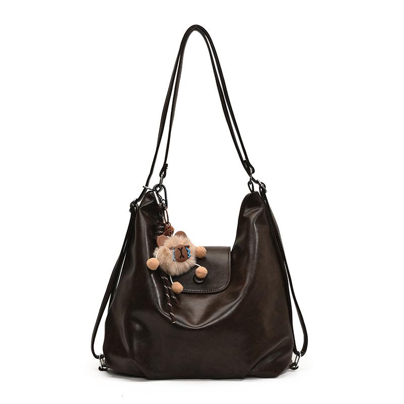 Tote bag 2025 spring new large-capacity commuter backpack niche design shoulder women's bag multi-purpose messenger bag