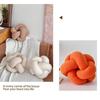 Hand Knitted Decorative Pillow Plush Braided Knot Round Ball Throw Pillow for Sofa Couch Decor Soft Elastic Sleeping Companion