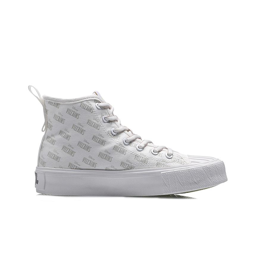 Li-Ning Non-Slip Wear-Resistant Lightweight High-Top Canvas Shoes Women Sneakers White Yellow AGCP338-4