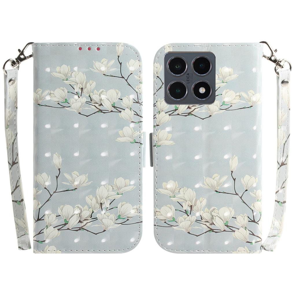 Für Xiaomi 15T Hülle Musterdruck Leder Brieftasche Handyhülle mit Handschlaufe