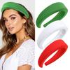 1/3pcs Christmas Red Green White Headbands Sponge Padded Hairband Headband Adult Hair Jewley Accessories for Women Girls
