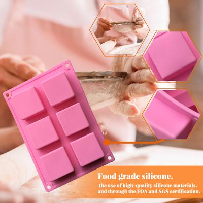 Silicone Cake Molds Square Rectangular Freezing Baking Mould -40-230℃ Freezer Candy Homemade Tray Mousse Jelly