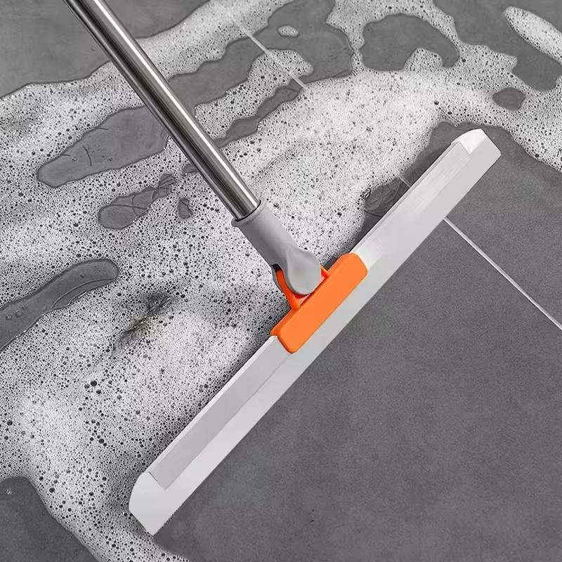 Large Floor Squeegee Broom Heavy Duty Scrubber for Kitchen Pool Tiles Garages Windows Pet Hair Removal Cleaning Corner Sweeping
