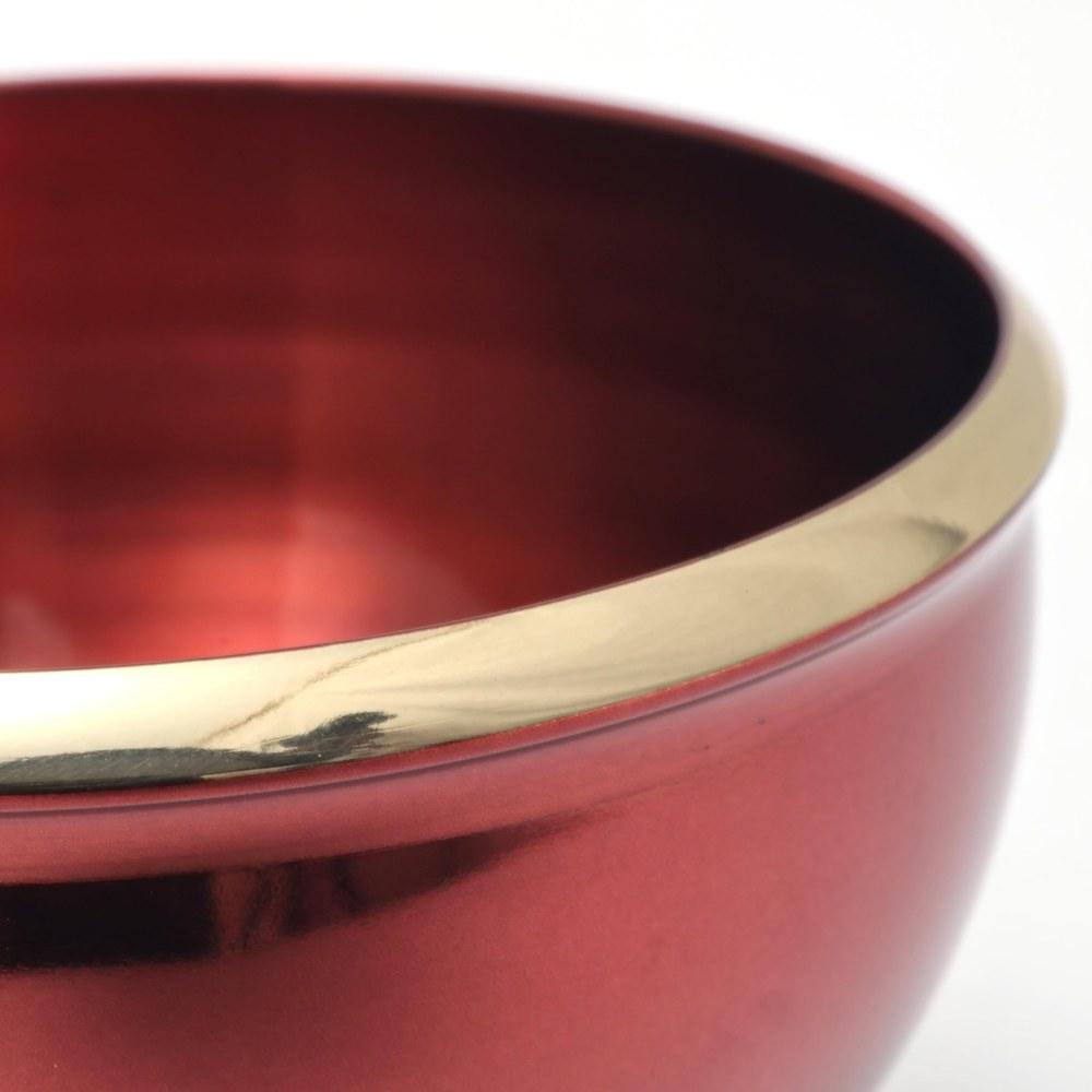 monoGokoro Buddhist Bell Set Integrated Design Peace Memorial Service Altar Bell Wine Red