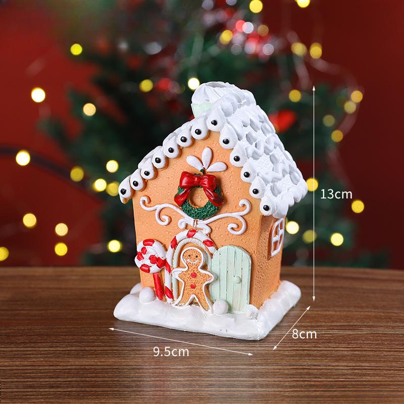 

Пряничный человечек Рождественский снежный домик Фигурка, Атмосферное украшение Сценическая композиция, Реквизит Фигурка Gingerbread Man Fun House