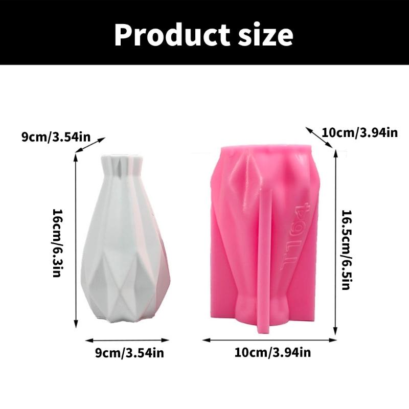 Multipurpose Silicone Mold for Flower Vase Decorative Planter Accessory Mould Tabletop Decoration Molding Tool