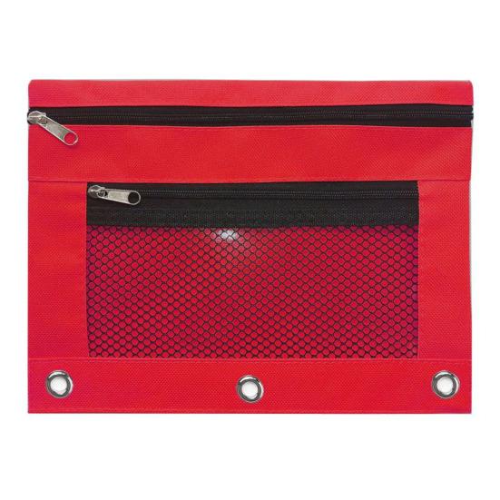 3ks Pouzdro na tužky 3 kroužkový pořadač Velkokapacitní Pouzdro na tužky Průhledné okénko