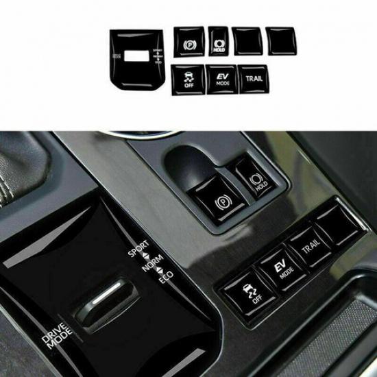 Black Central Console Gear Shift Button Cover Trim For Toyota Highlander -23