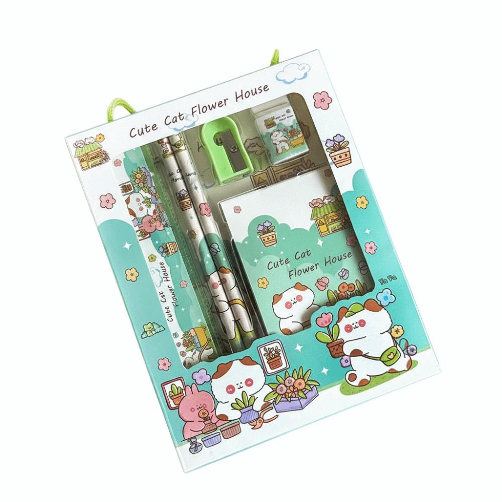 6Pcs/Set Trendy Abundant Stationery Set Capybara Cute Back-to-school Gift Kit School Supplies for Students