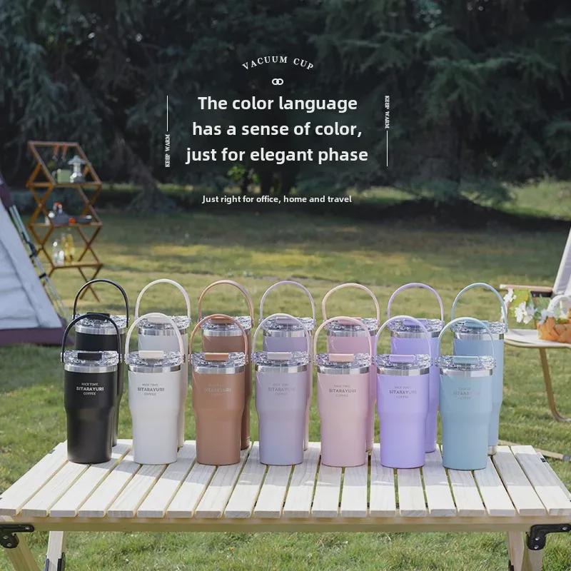 High-Quality Stainless Steel Thermos with Dual Straw - Perfect for Fitness Enthusiasts and Car Use