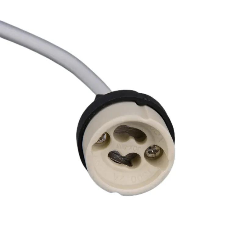 5/10/20/50pcs 15cm Cord Length Lamp Holder GU10 Ceramic LED/Halogen Lamp Holder Lighting Home Commercial Lighting Bulb Holder