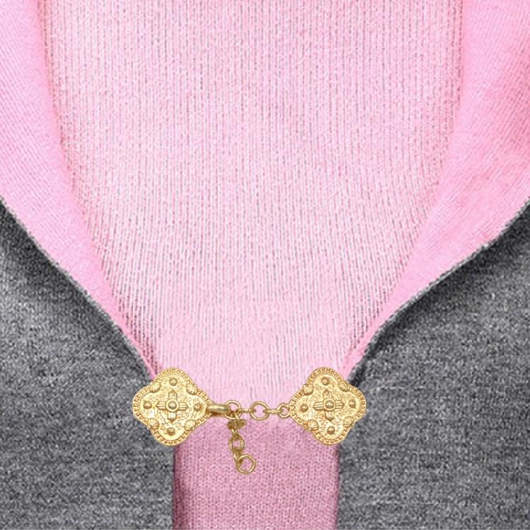 Retro Cloak Buckle Collar Clip Scarf Shawl Buckle Women Fixed Brooch Belt Clip