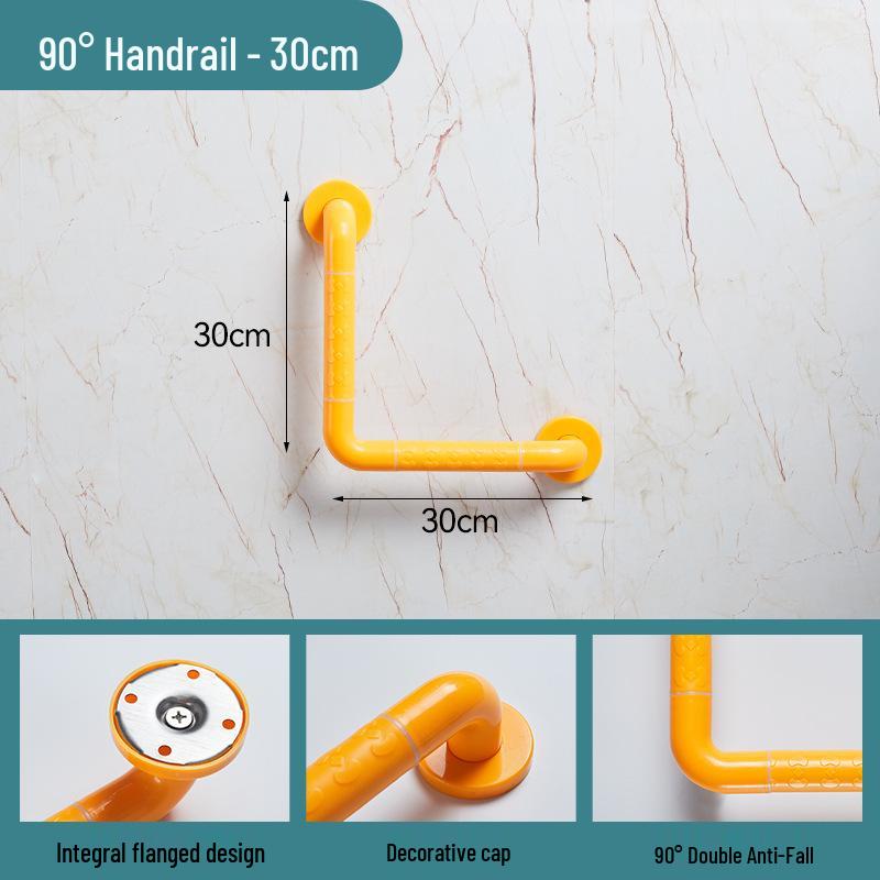 L-Shaped Non-Slip Bathroom Grab Bar for Elderly & Disabled Users