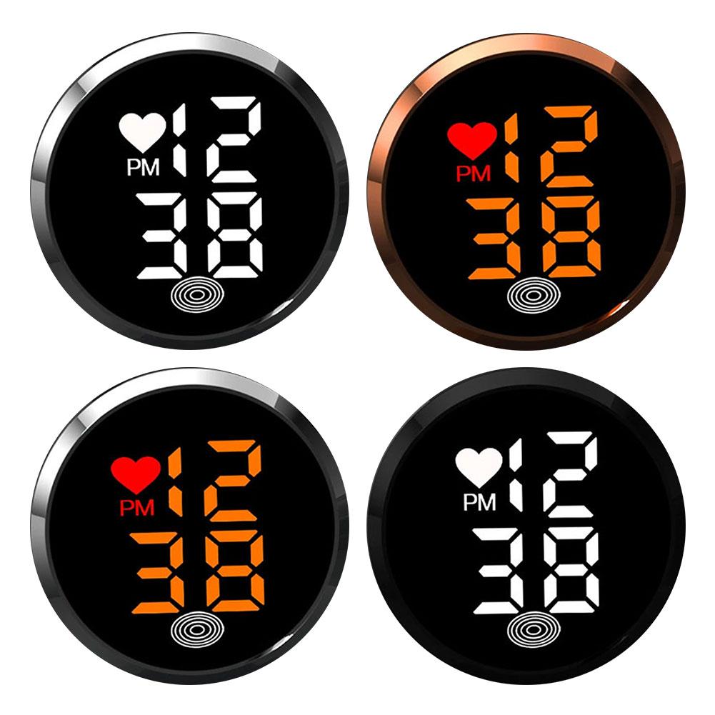 Car Electronic Clock Adhesive Digital Clock for Car Dashboard Air Vent, Small LED Time Display for Automotive Truck Bike A5D3