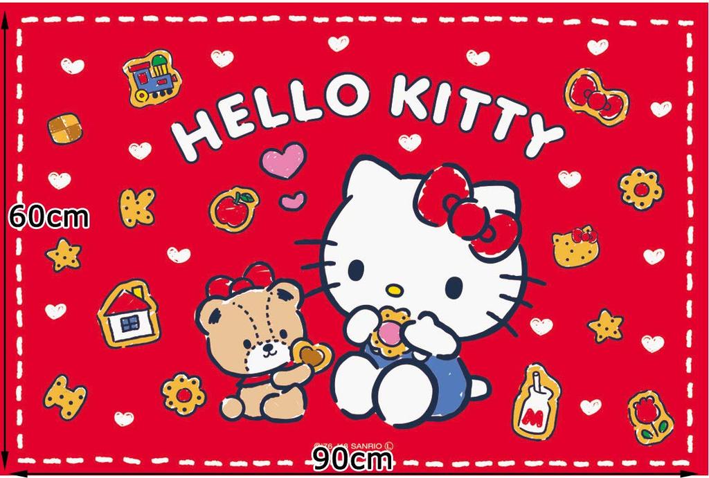 Skater Picnic Hello Kitty VS1 Sheet, Small, Cookies, Sanrio, 60x90cm,
