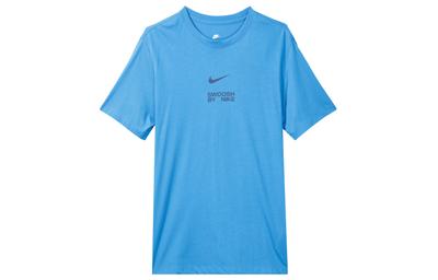 T Shirts Men's Light Photo Blue Crew Neck Moderate Straight Fit FD1245-406