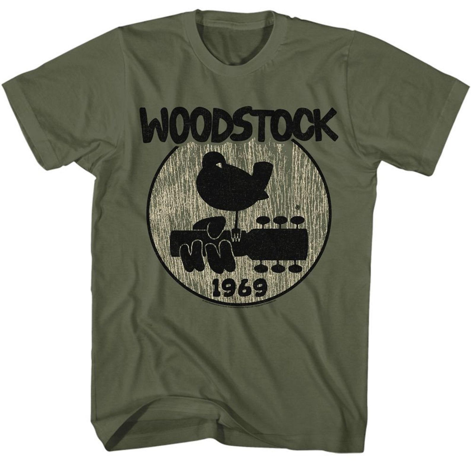 Woodstock Big Logo Military Green T-Shirt L