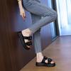 Fashion Women's Slippers Summer New Thick Bottom Round Head Open Toe Bow Sandals Casual Fashion Comfortable Soft Sole Slippers
