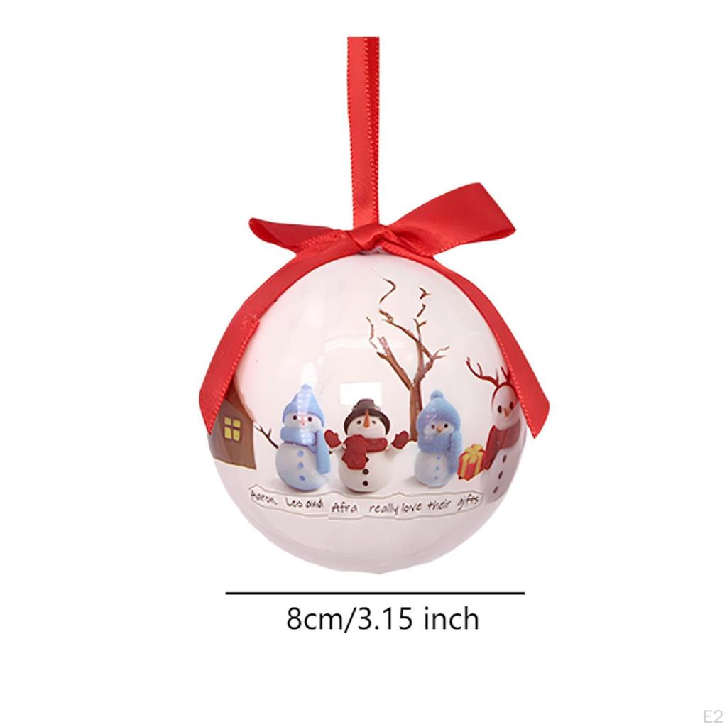 6x Christmas Ball Ornaments Tree Hanging Craft DIY Pendant Drops Xmas Decor
