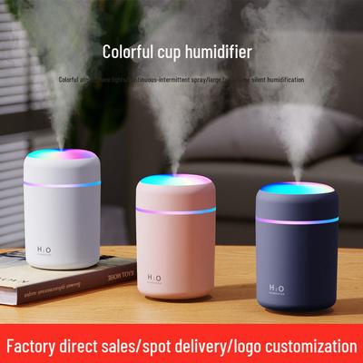 Colorful Cup Mini Desktop USB Car Humidifier - Large Capacity Silent Home Spray
