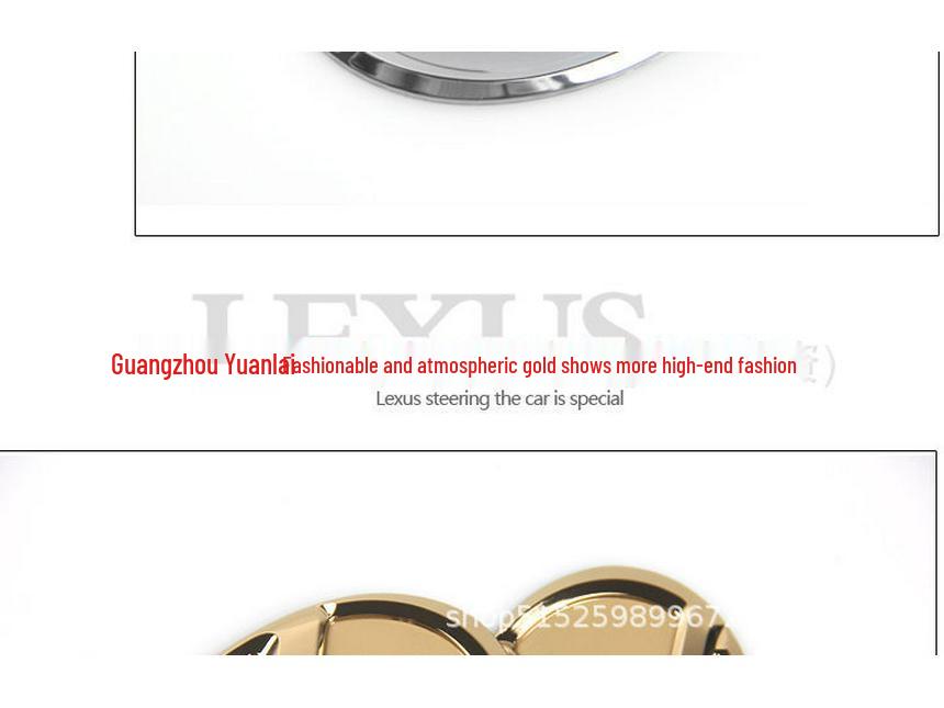 Lexus ES Steering Wheel Emblem Sticker for NX, LX, IS, CT, RX, GS, LS Models