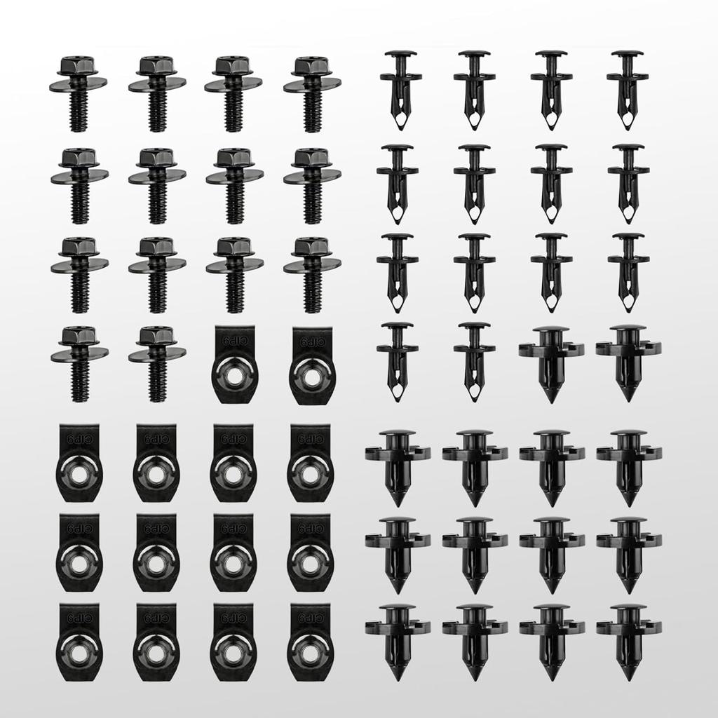 60PCS Engine Under Cover Splash Shield Guard Body Bolts Compatible With Nissan/Infiniti 370Z 350Z G35 G37 FX35 FX45 EX35 Bumper Fender Liner Push