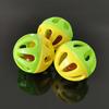 HEVIRGO 10Pcs Pet Cat Kitten Hollow Plastic Ball Bell Interactive Exercise Funny Toy Multi-color PP