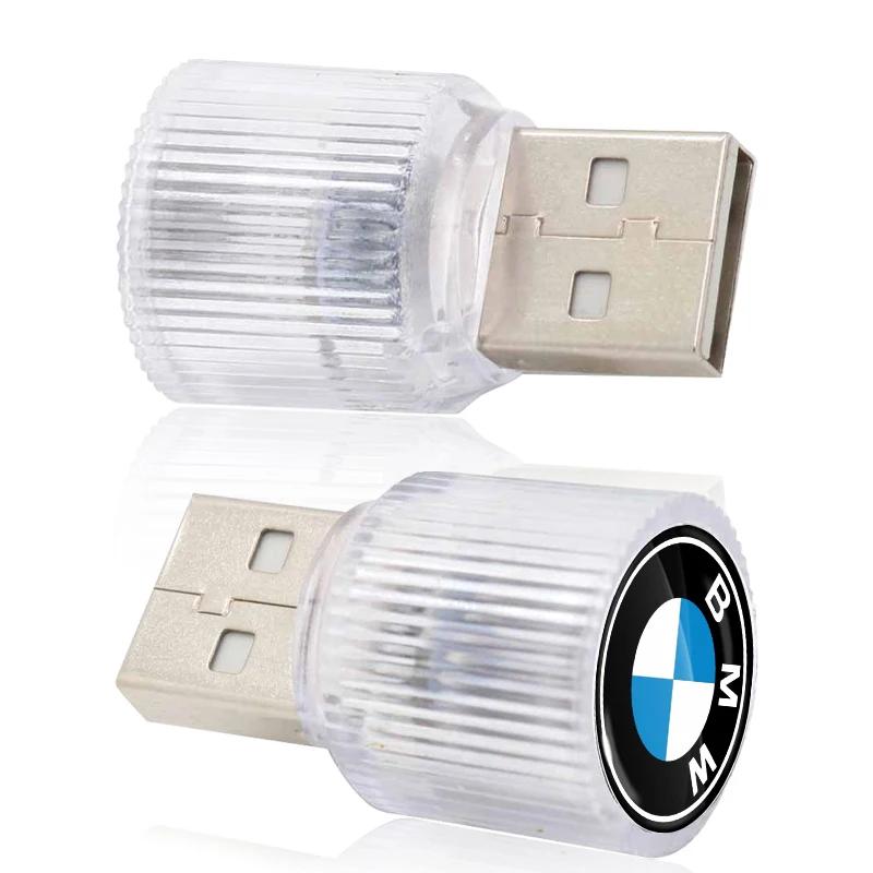 1 pièce USB Lumière LED de Voiture Auto Lumière d'Ambiance Intérieure Emblème de Voiture Pour Bmw M3 M4 M5 M6 F20 F30 G20 F31 F11 X3 F25 X4 I3 Série 1 3 5