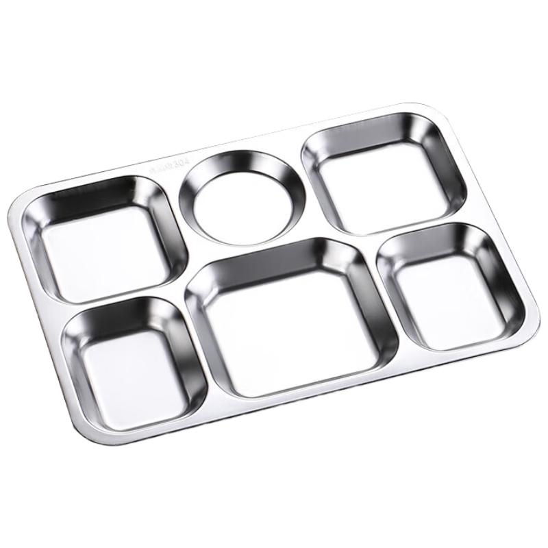 304 Stainless Steel Divided Cafeteria Tray