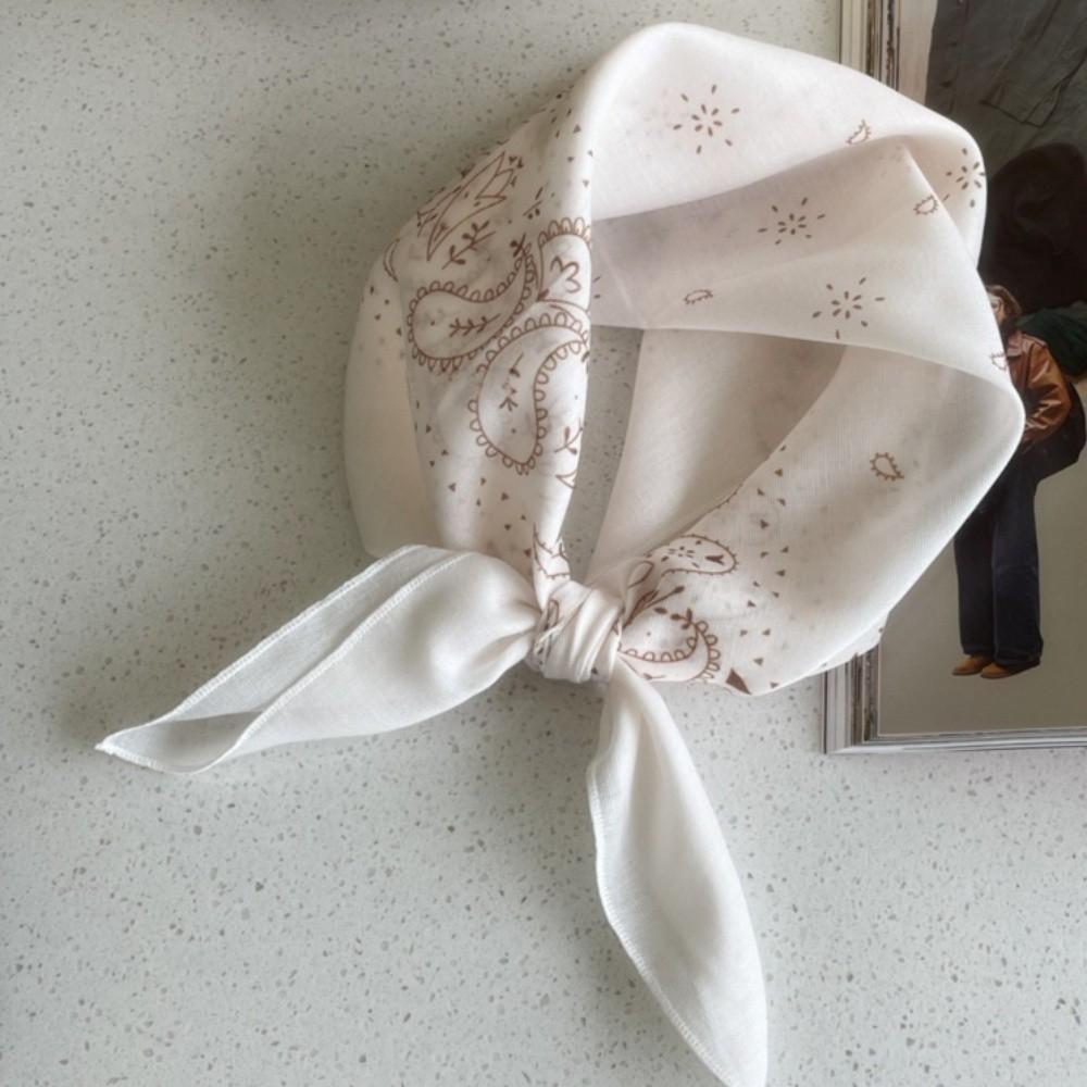 Cotton Linen Square Scarf 58cm Bandana Scarves High Quality Women's Silk Scarf Neck Decorative