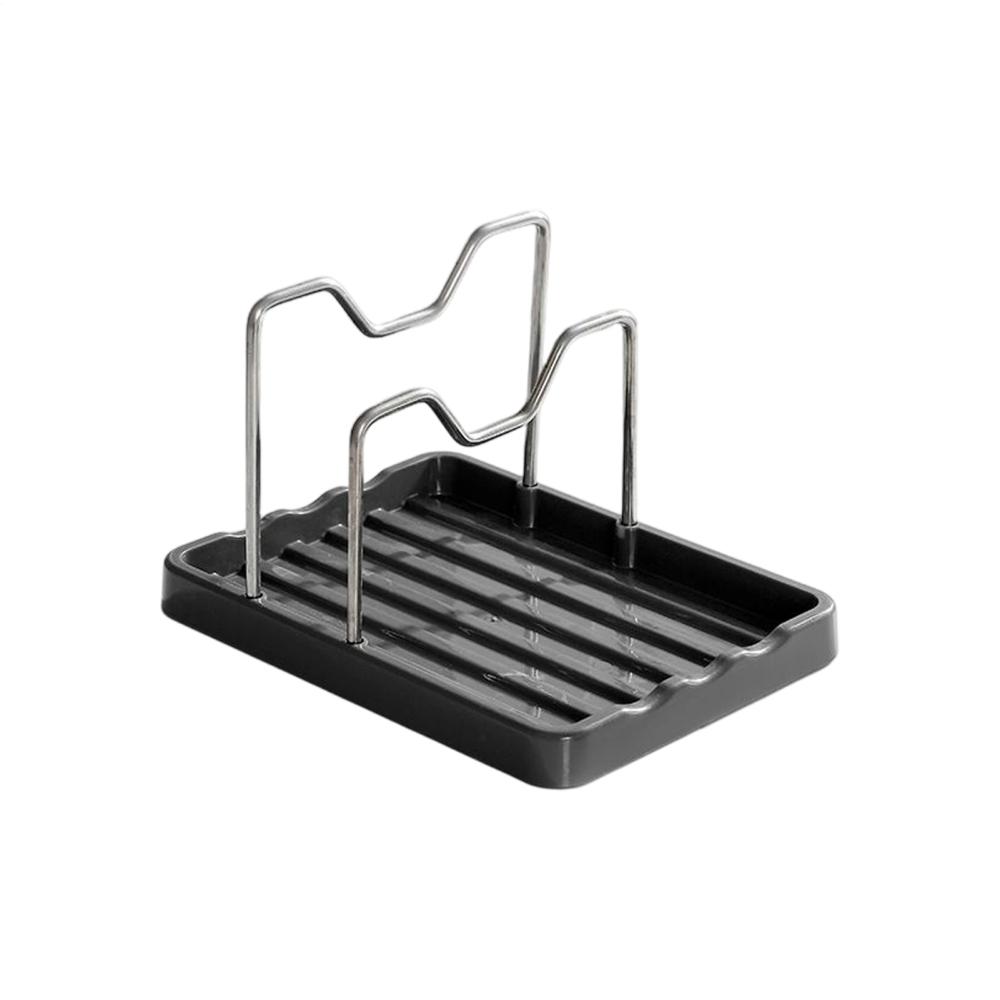 Pot Lid Holder Countertop Stand with Drip Tray Pot Lid Holder & Spoon Rest for Cooking Cutting Board Baking Sheet Utensil
