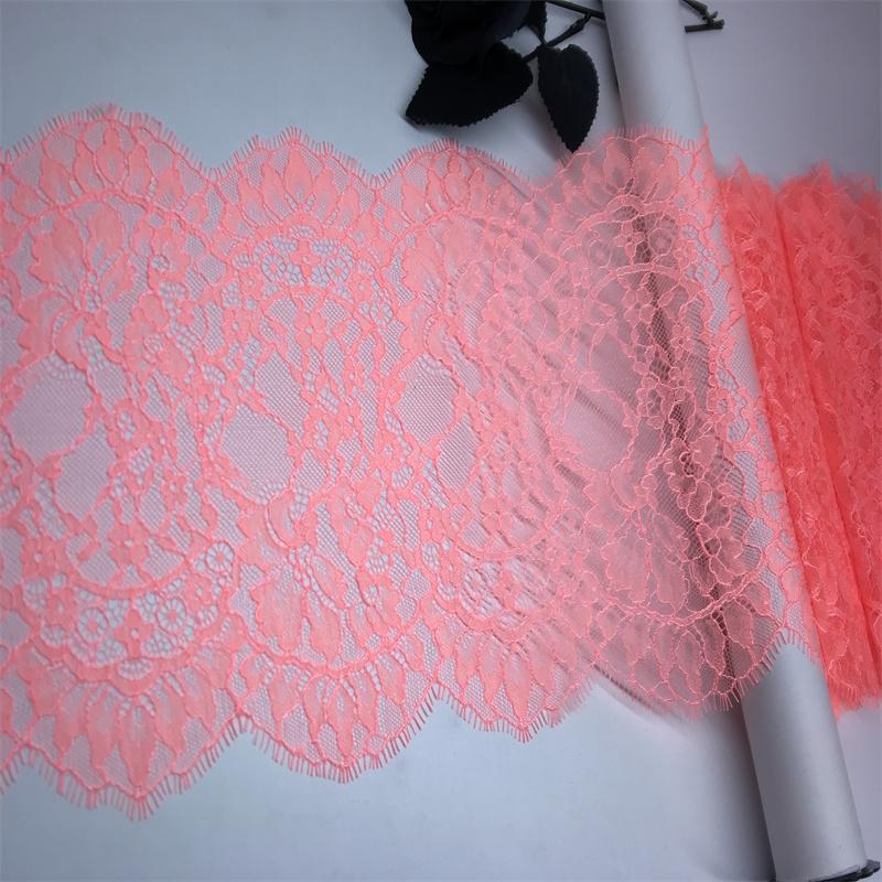 ( 4 Colors ) 3m x 22cm French Chantilly Lace, Non-stretch Eyelash Lace Trim for Bra, Underwear, Lingerie, Dress, Garment, Sewing & Crafting